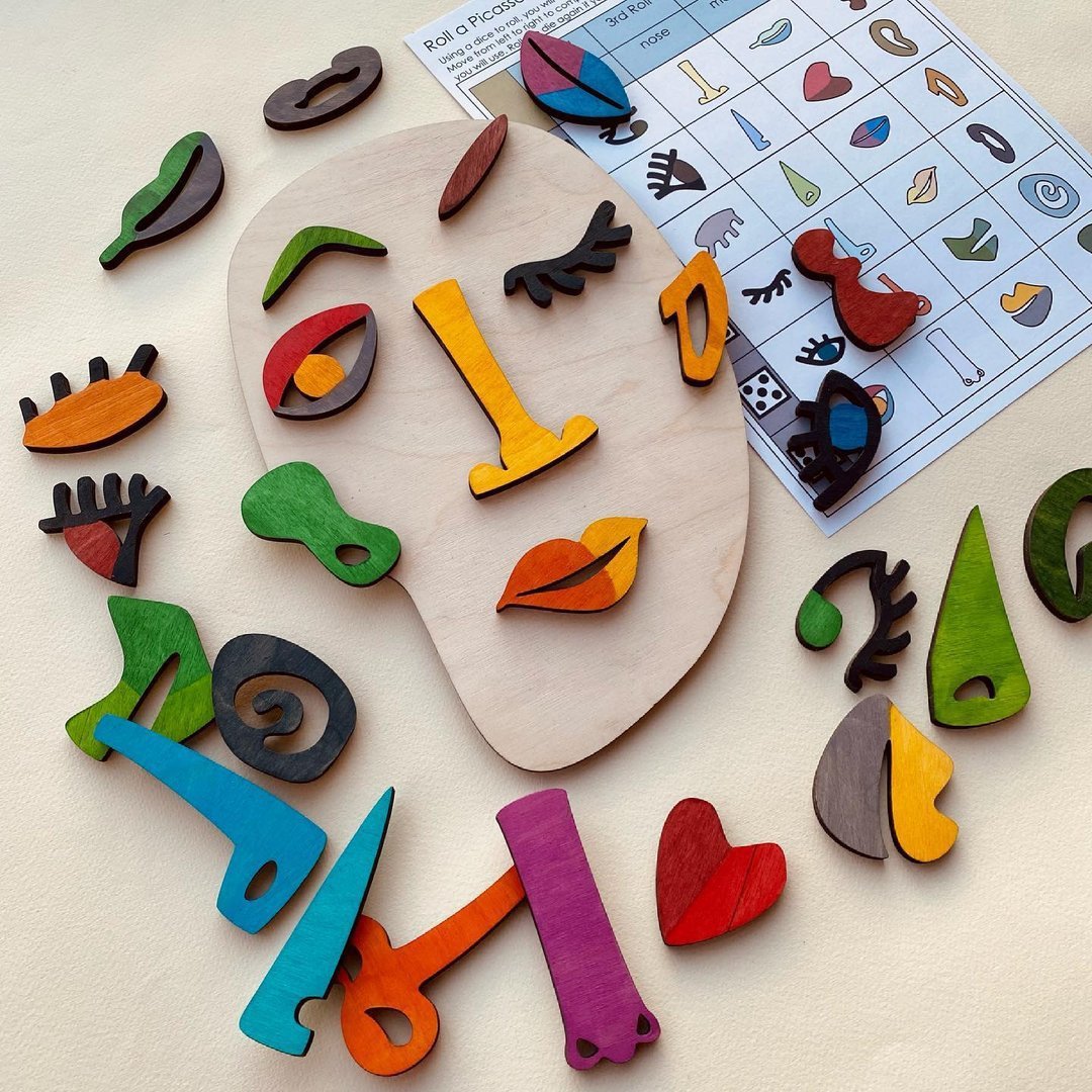 Wooden Montessori Art Puzzle