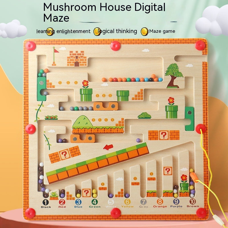Wooden Magnetic Puzzle of Digital Colored Maze