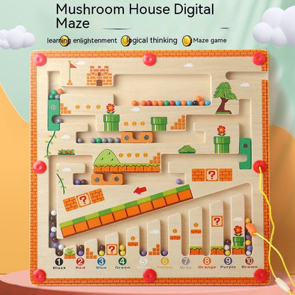 Wooden Magnetic Puzzle of Digital Colored Maze