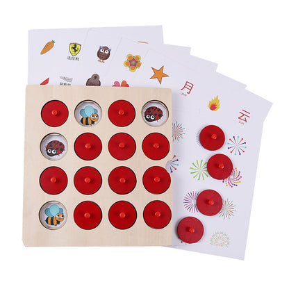 3D Wooden Memory Match Chess Game