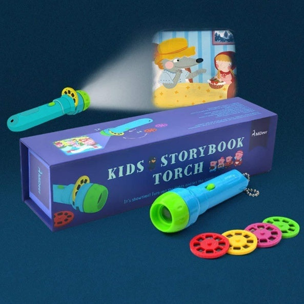 Cartoon Storybook Cards - LED Projection Flashlight