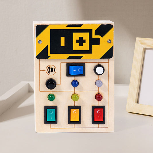 Wooden Power LED-Light Busy Board