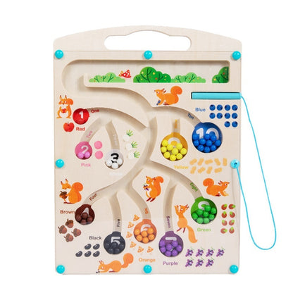 Wooden Magnetic Puzzle of Digital Colored Maze