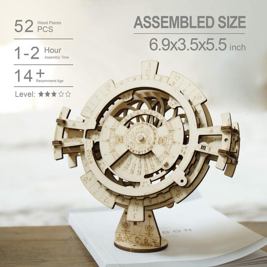 DIY 3D Wooden Puzzle of Perpetual Calendar