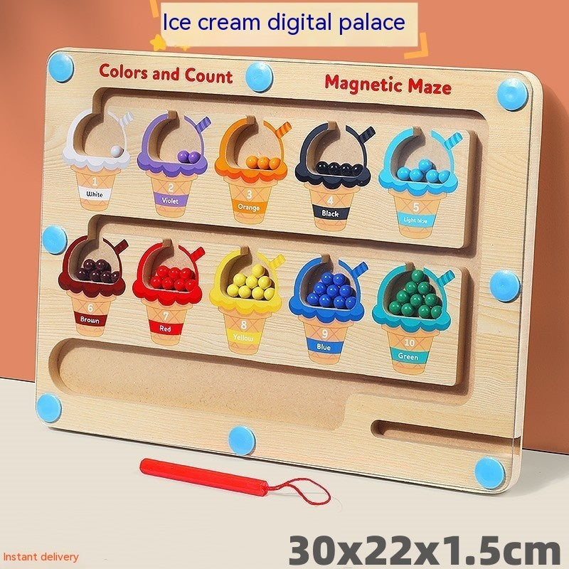 Wooden Magnetic Puzzle of Digital Colored Maze