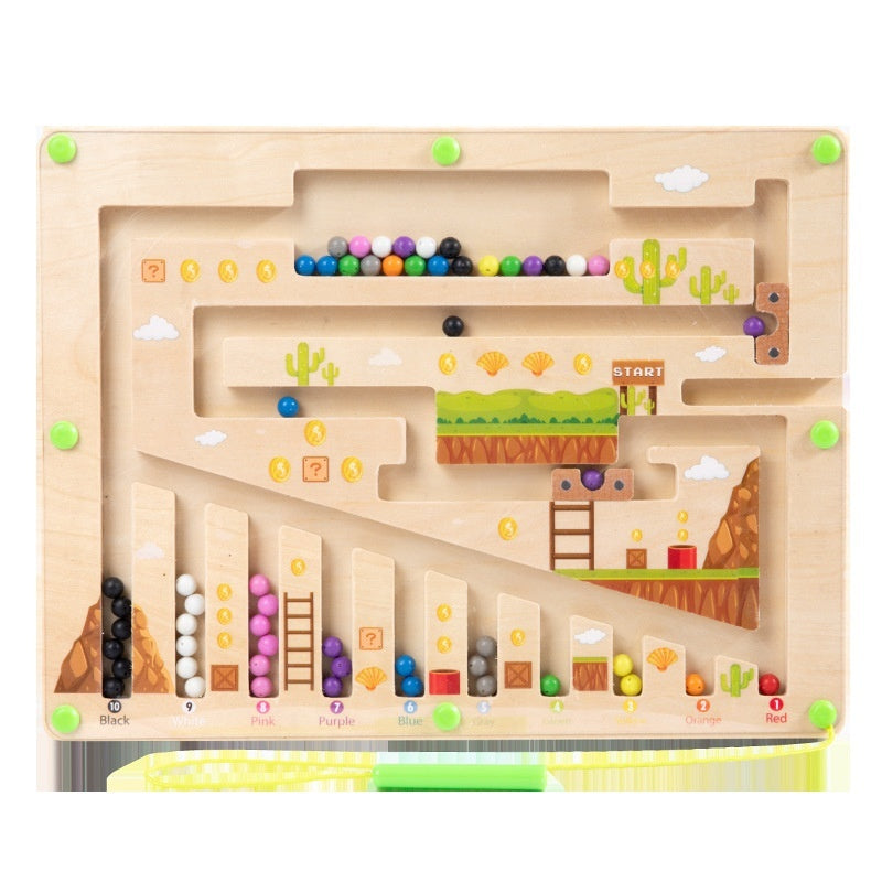 Wooden Magnetic Puzzle of Digital Colored Maze