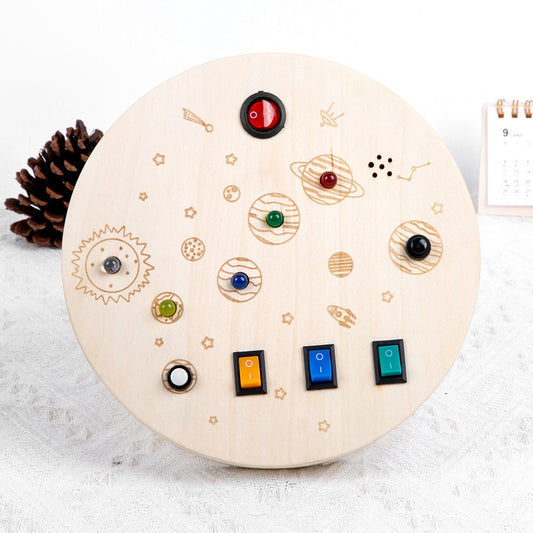 Wooden Power LED-Light Busy Board